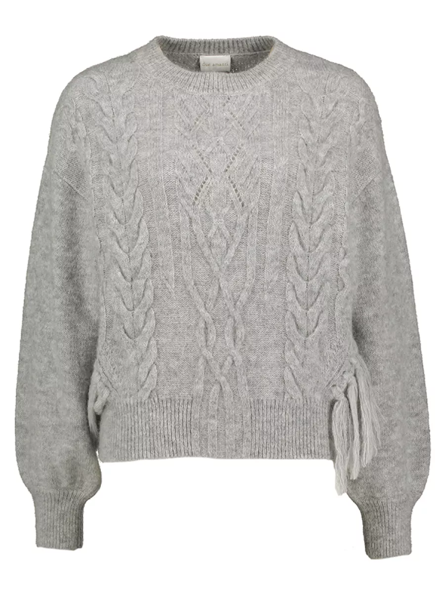 Due Amanti-Pullover-Dare-Soft Grey-GRIJS