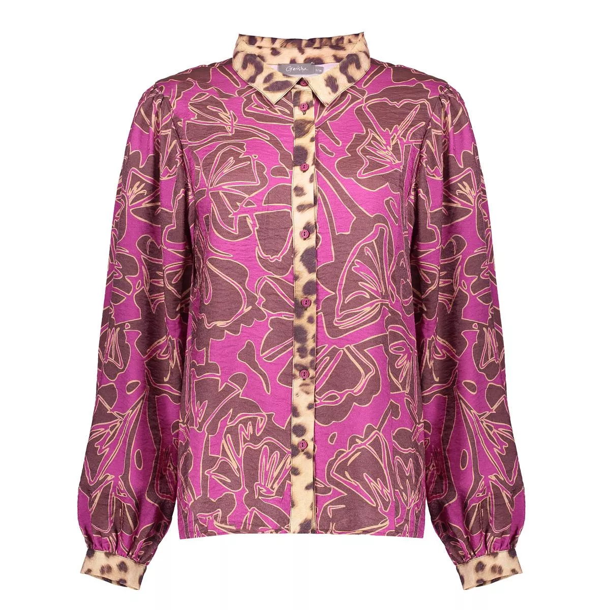 GEISHA-Blouse-53937-20-765 Mocca fuchsia-MOKKA