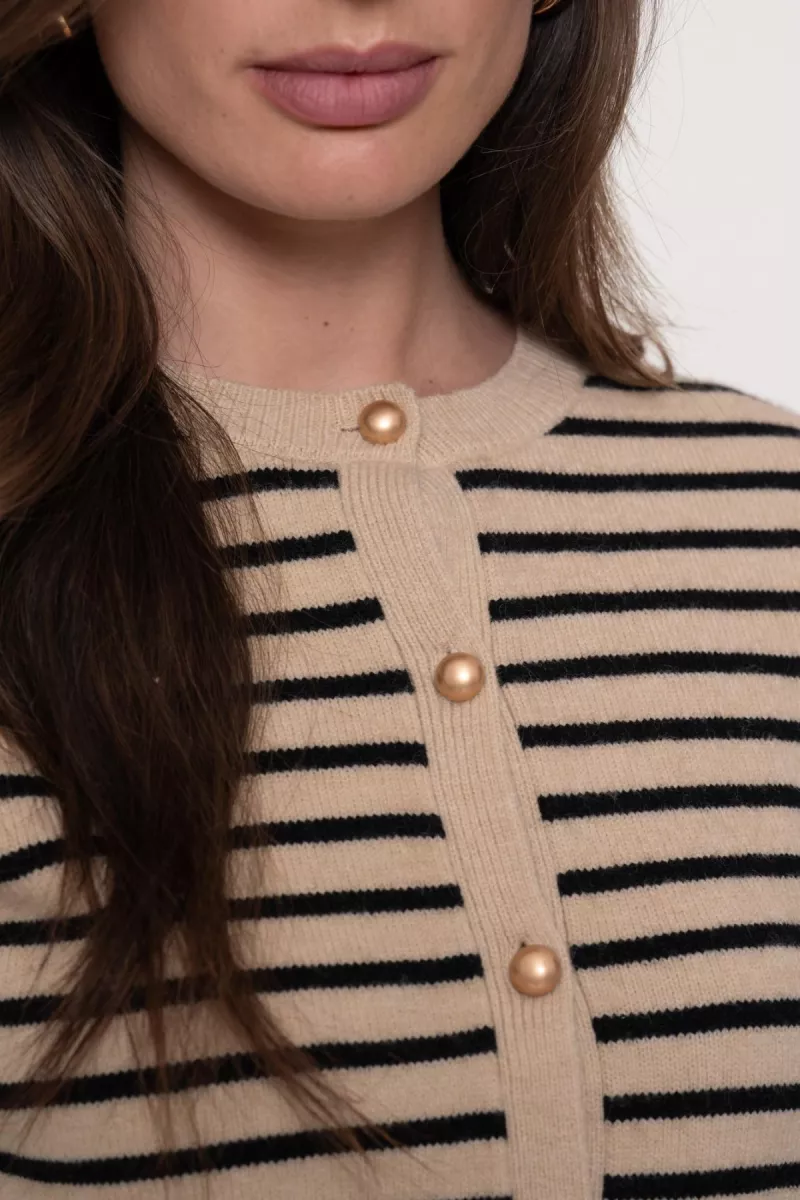 geisha-cardigan-stripes-54805-10-720-sand-black-zand-4 GEISHA-Cardigan stripes-54805-10-720 Sand black-ZAND