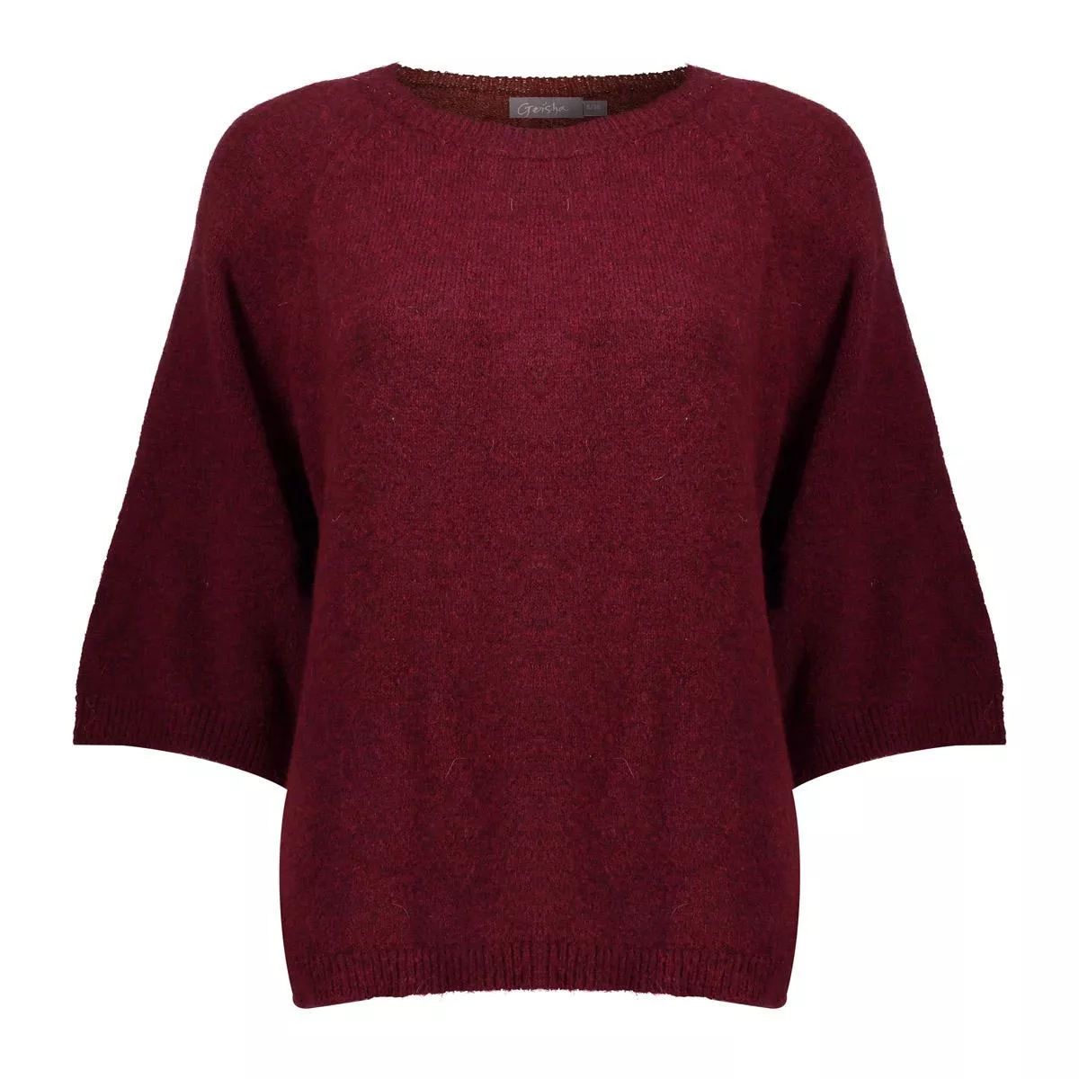 GEISHA-Pull 3/4 sleeve-54890-70-470 Bordeaux-BORDEAUX