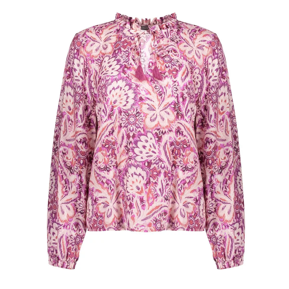 GEISHA-Top-53912-20-445 Fuchsia off white-FUCHSIA