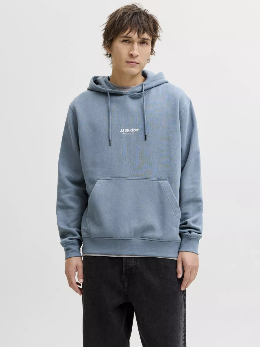 JACK & JONES-JJESOHO SWEAT HOOD NOOS-12278789-Blue mirage-BLUE