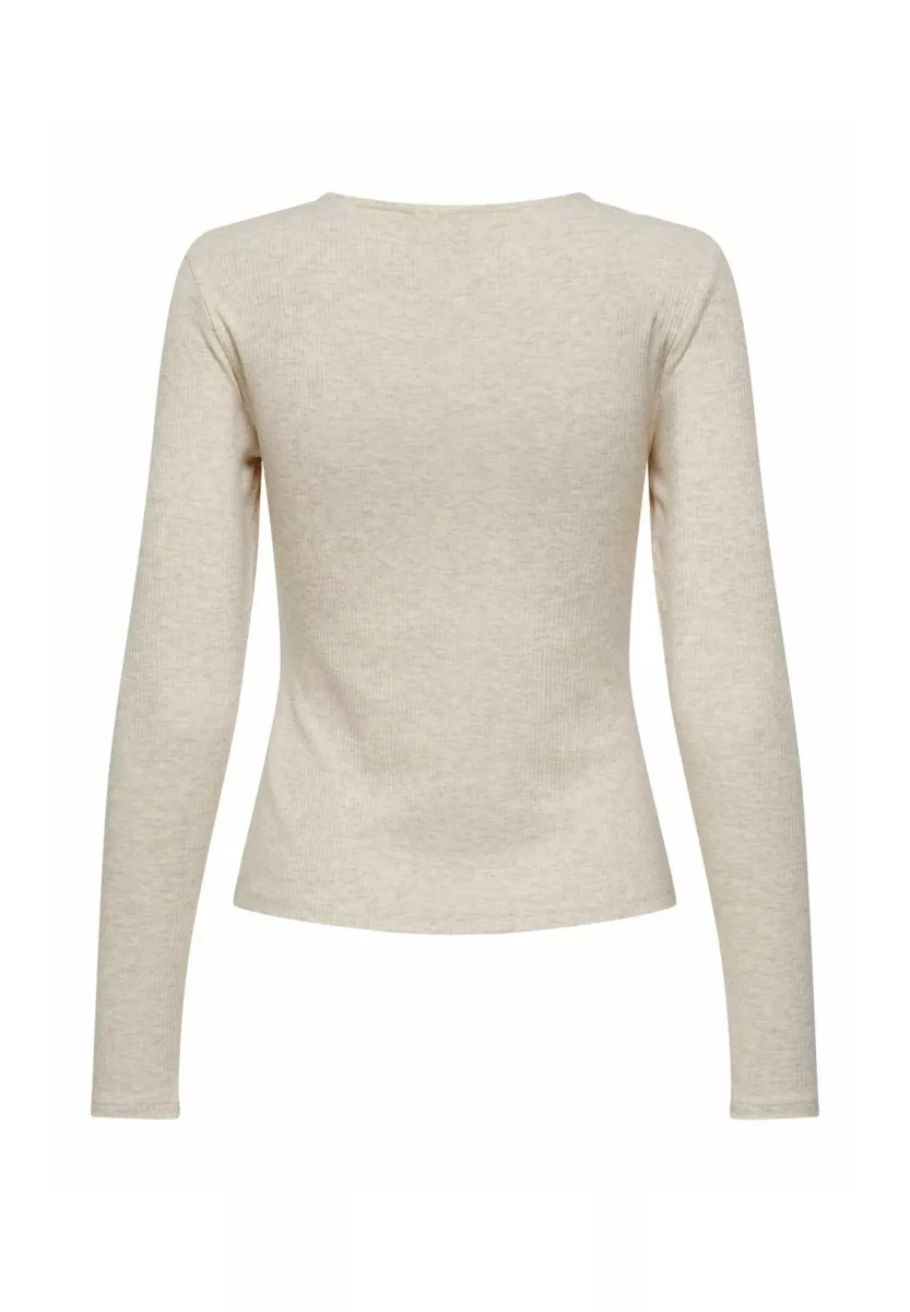 JDY-JDYFREYA L/S BUTTON TOP JRS NOOS-15323654-Whitecap Gray-CREME