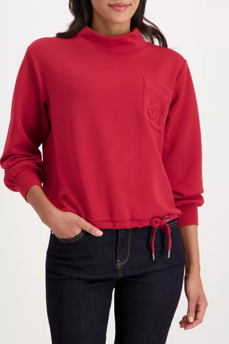 Monari-Sweatshirt-809325-310 Chimney red-ROOD