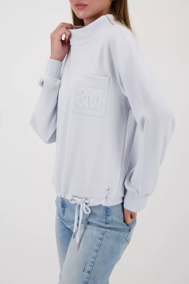 Monari-Sweatshirt with 3d print-809325-735 Ice blue-ICE BLUE