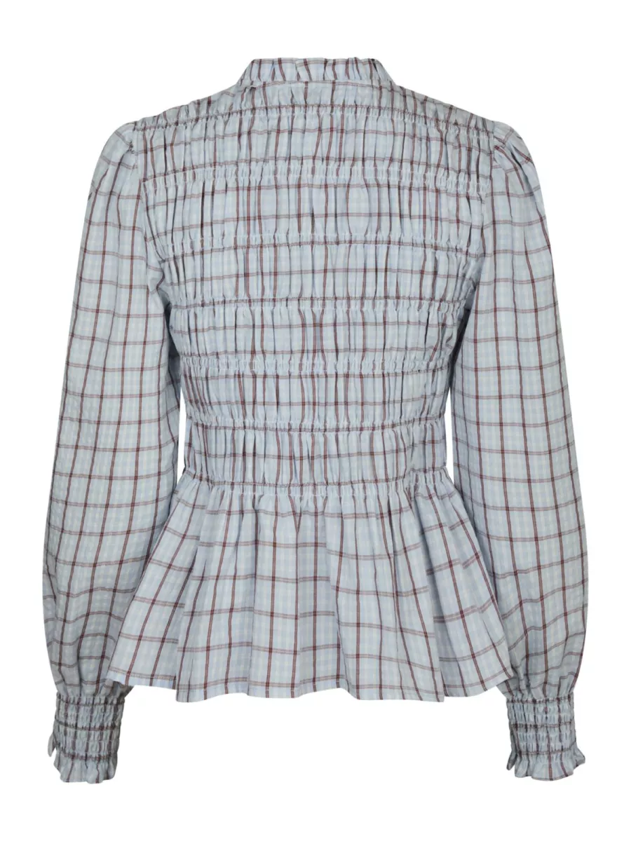 neo-noir-mocca-smock-check-blouse-166900-145-light-blue-licht-blauw-5 Neo Noir-Mocca Smock Check Blouse-166900-145 Light Blue-LICHT BLAUW