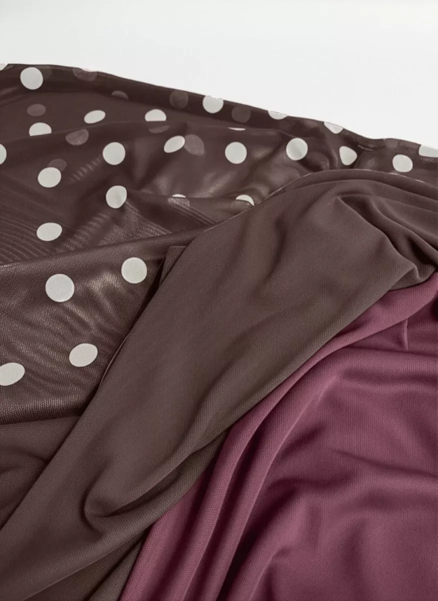 object-objnela-ls-o-neck-mesh-top-rep-23046001-seal-brown-white-dots-bruin-combinaties-3 OBJECT-OBJNELA LS O-NECK MESH TOP REP-23046001-Seal Brown White Dots-BRUIN COMBINATIES