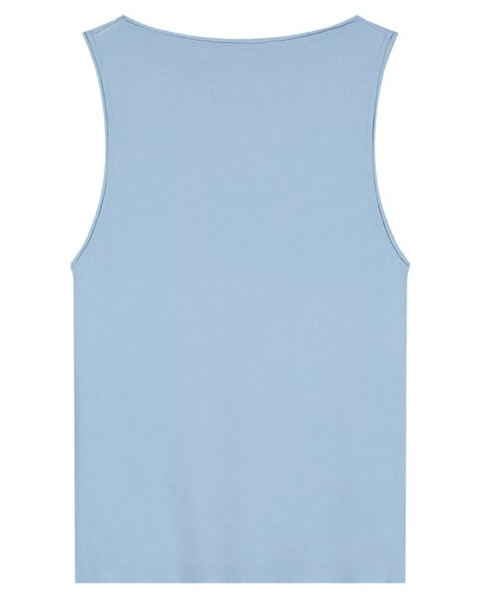 Olaf-Retro logo sleeveless knit-W240704-Open air-LICHT BLAUW