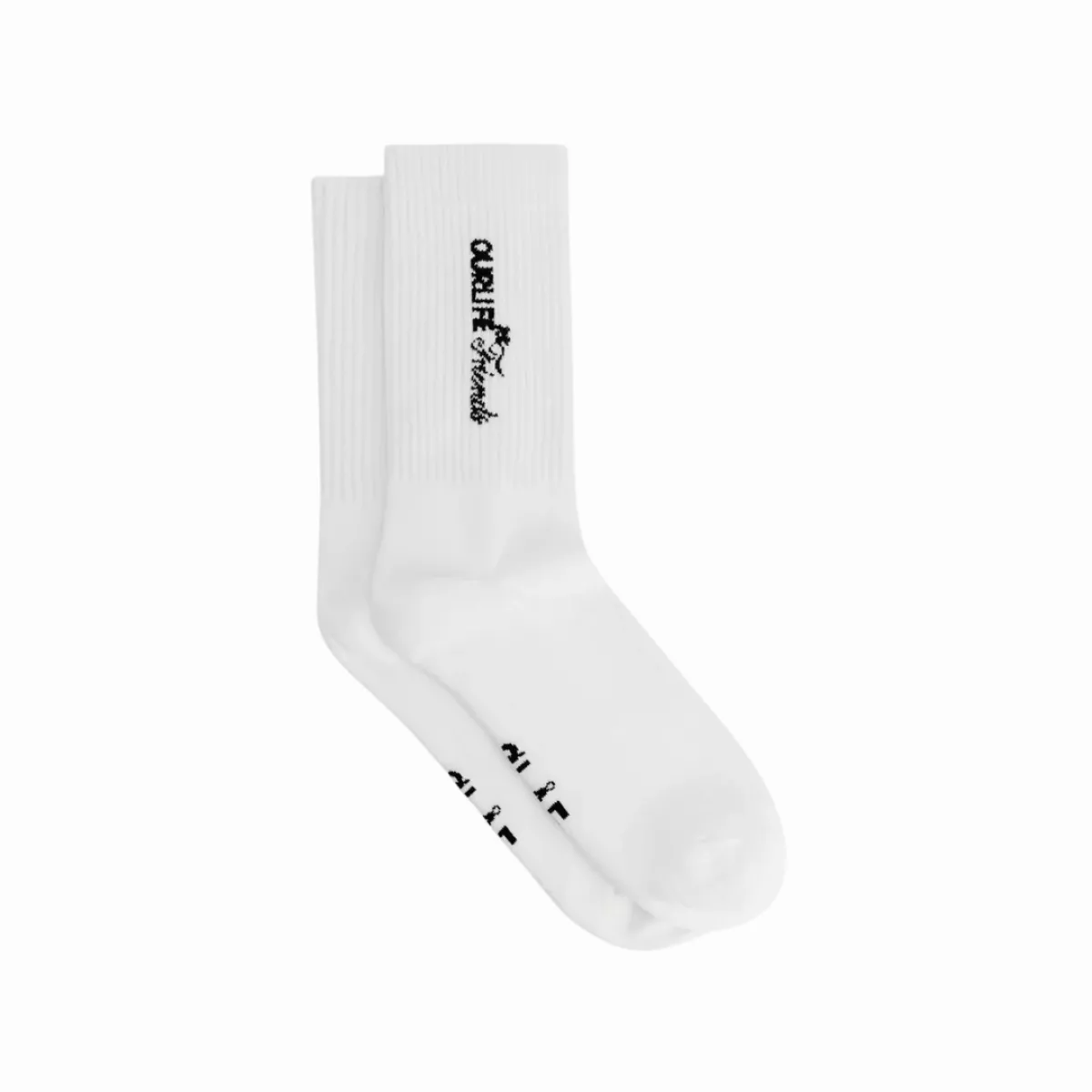 Olaf-Script friends sock-A240801-Optical white-WIT