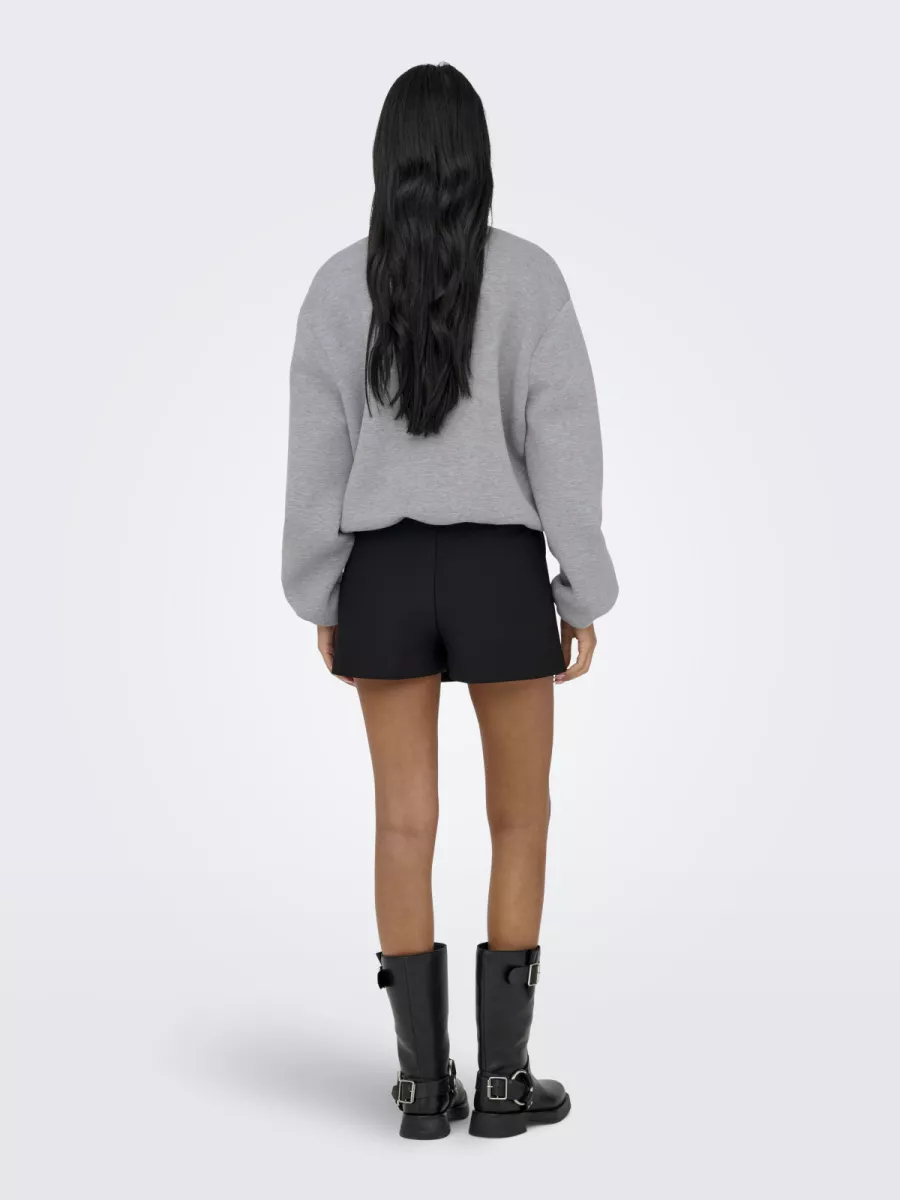 ONLY-ONLELLIE SCUBA JACKET-15344567-Medium Grey Melange-GRIJS MELEE