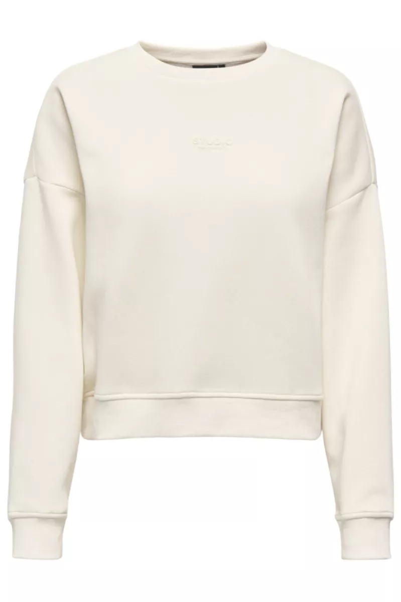 ONLY-ONLSWEAT LIFE L/S CREW O.SIZE STATE-15254183-Birch-CREME