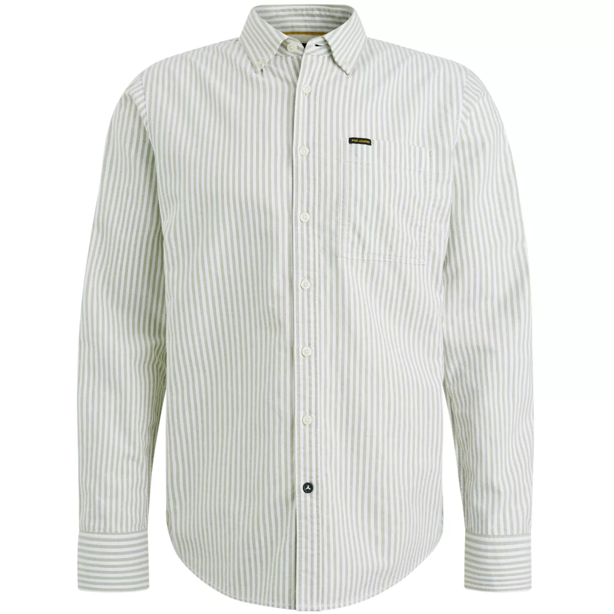PME LEGEND-Long Sleeve Shirt Striped Ctn Oxfo-PSI2408203-6399 Dried herb-GROEN