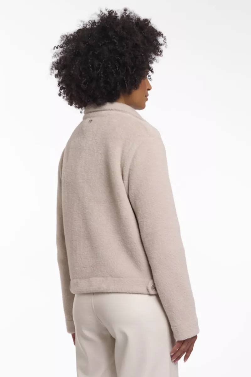 RINO & PELLE-Boxy Jacket With Lapel Collar-Bobien.7002621-11018 Smoked Pearl-PAREL