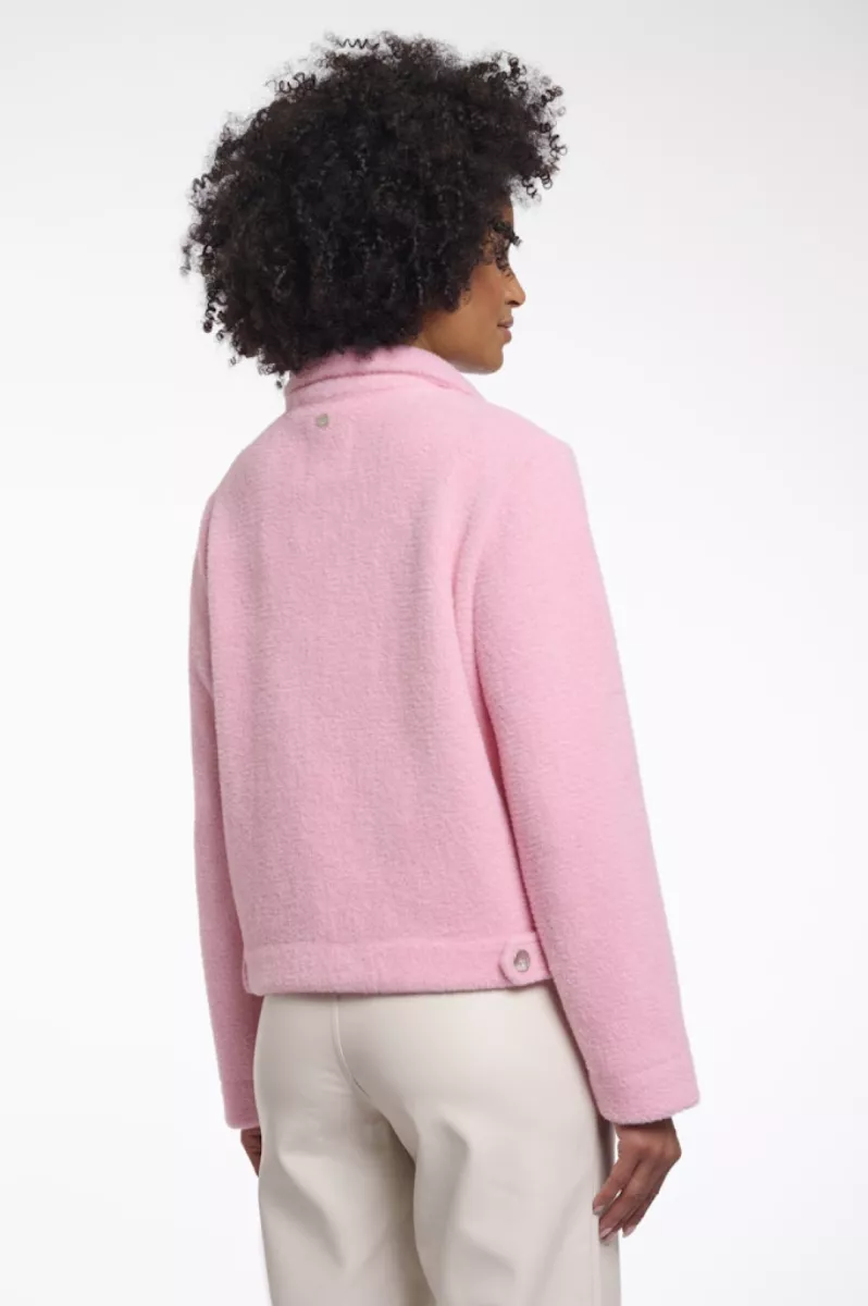 RINO & PELLE-Boxy Jacket With Lappel Collar-Bobien.7002621-11016 Cotton Candy-LICHT ROSE