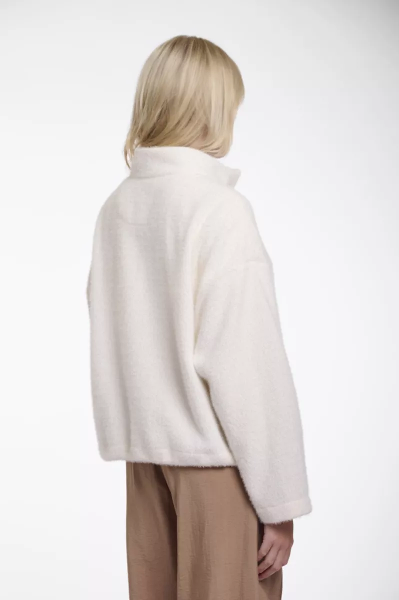 RINO & PELLE-Boxy Jacket With Snap Closure-Levin.7002621-Snow White-OFF WHITE