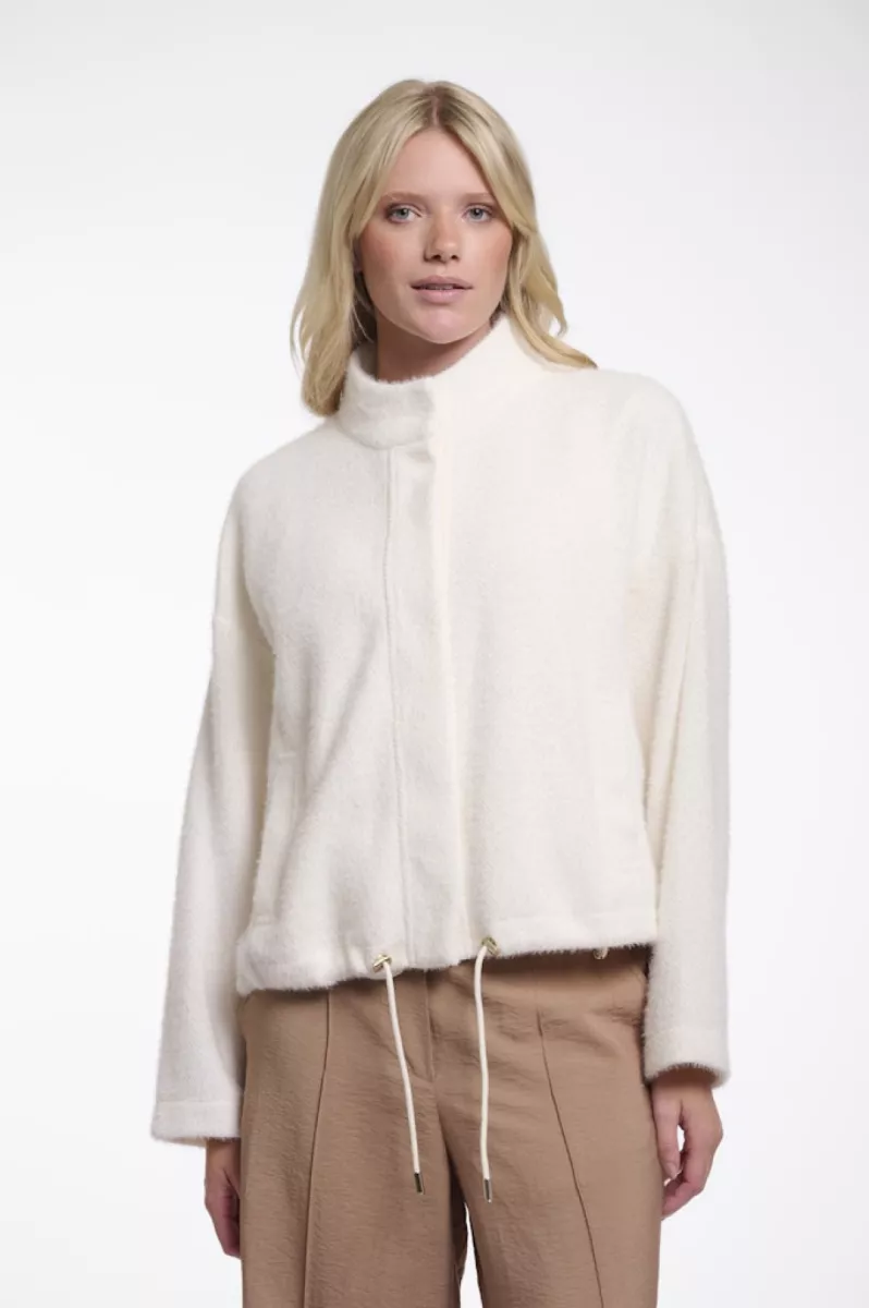 RINO & PELLE-Boxy Jacket With Snap Closure-Levin.7002621-Snow White-OFF WHITE