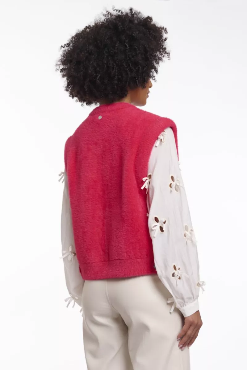 RINO & PELLE-Short Waistcoat-Elona.5002621-10996 Pink Punch-PINK