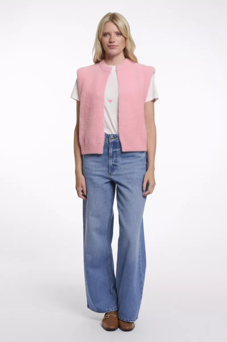 RINO & PELLE-Short Waistcoat-Elona.5002621-11016 Cotton Candy-LICHT ROSE