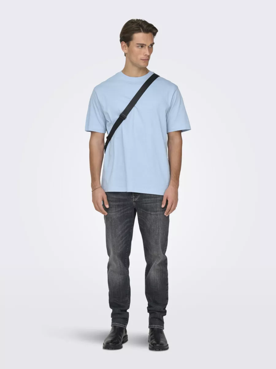 SONS-ONSFRED LIFE RLX SS TEE NOOS-22022532-Cerulean-BLAUW