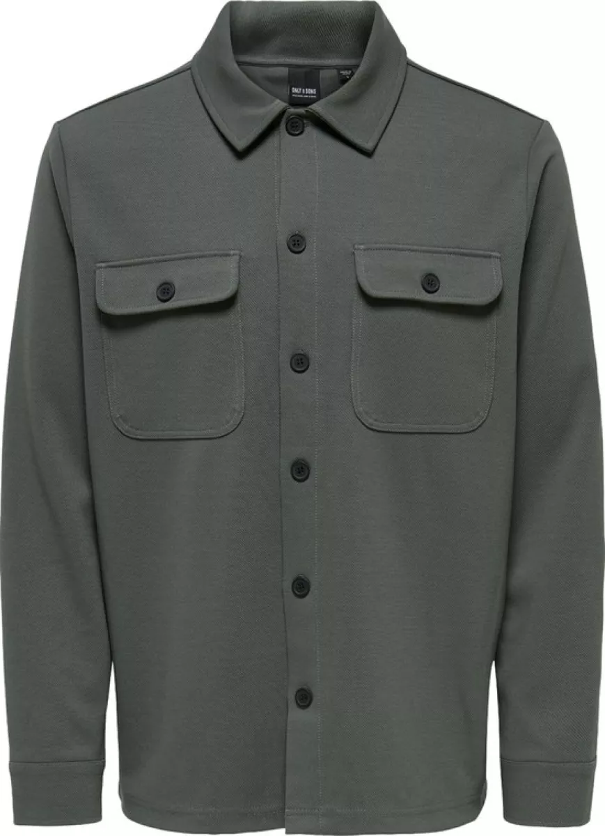 SONS-ONSNEWKODYL OVERSHIRT SWEAT NOOS-22021279-Grey pinstripe-GRIJS COMBINATIES