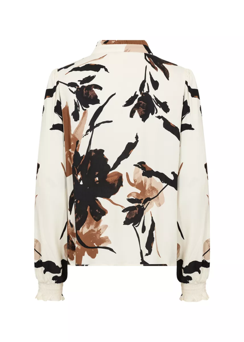 SOYA CONCEPTS-Blouse LM-Bene 1-8170-BRUIN COMBINATIES