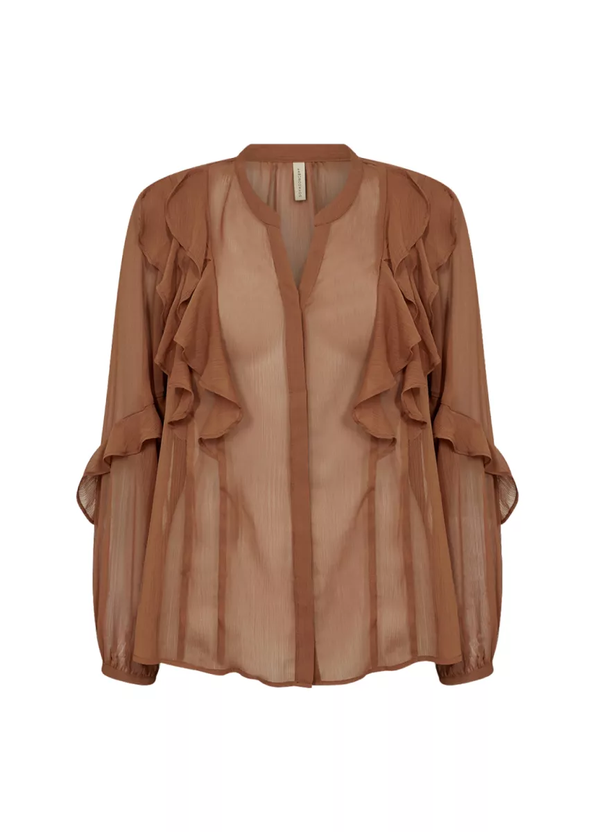 SOYA CONCEPTS-Blouse LM-Naia 7-8710-BRUIN