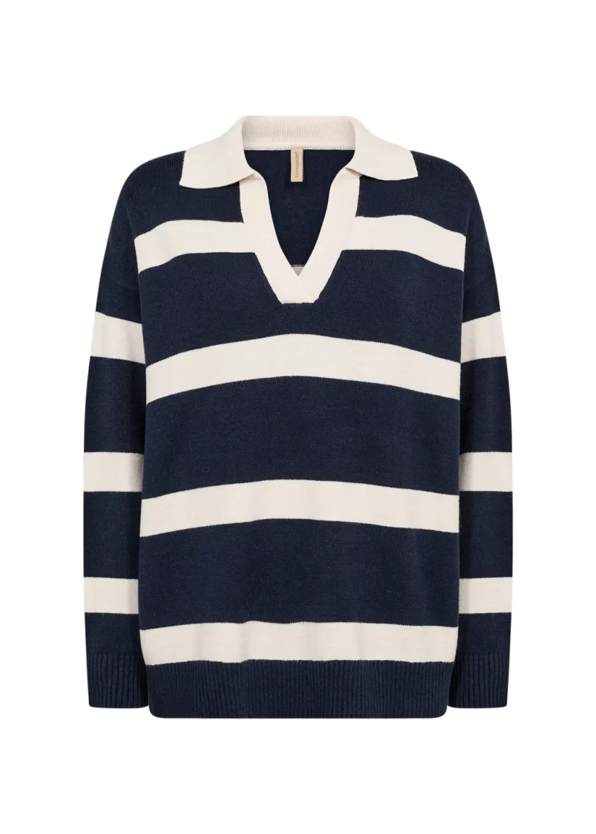 SOYA CONCEPTS-Pullover-Kanita Stripe 32-96910-BLAUW COMBINATIE