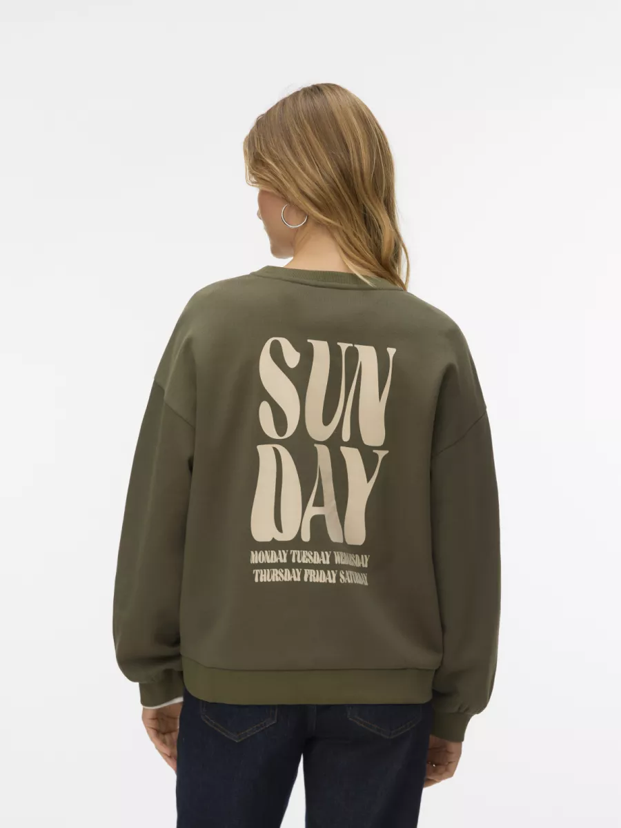 VERO MODA-VMIMIO L/S SWEATSHIRT JRS BTQ-10340796-Kalamata-GROEN