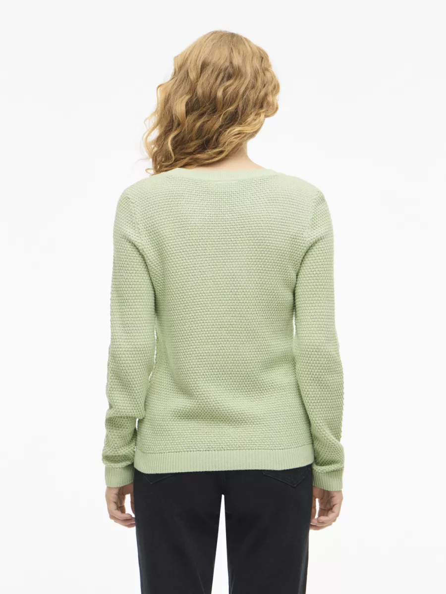 vila-vidalo-o-neck-l-s-knit-top-noos-14082767-smoke-green-groen-2 VILA-VIDALO O-NECK L/S KNIT TOP- NOOS-14082767-Smoke Green-GROEN