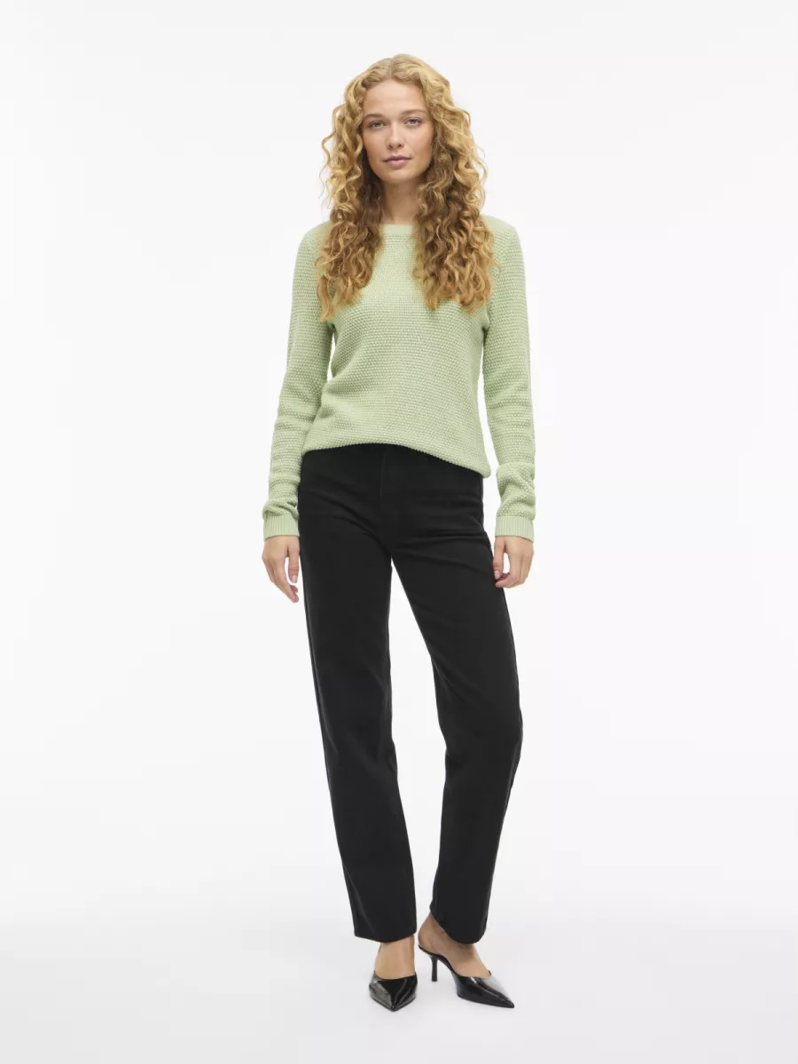 vila-vidalo-o-neck-l-s-knit-top-noos-14082767-smoke-green-groen-3 VILA-VIDALO O-NECK L/S KNIT TOP- NOOS-14082767-Smoke Green-GROEN
