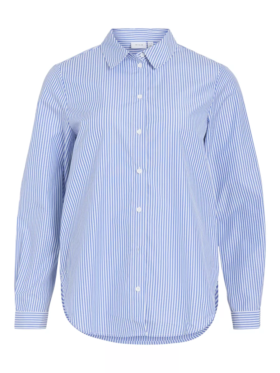 VILA-VIDOJA LS STRIPED TAPE SHIRT-14111986-Navy Blazer-NAVY