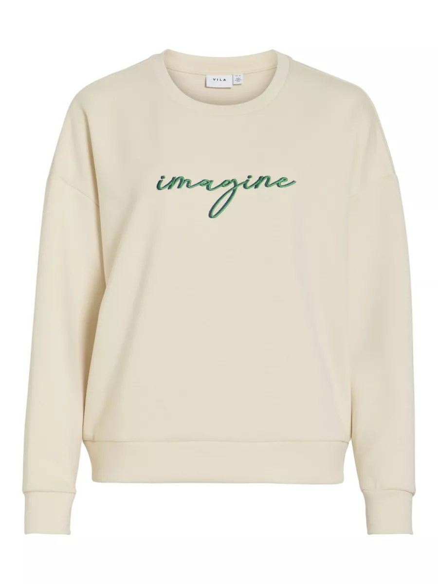VILA-VISIFFI IMAGINE O-NECK L/S TOP/PB/1-14112028-Birch-CREME