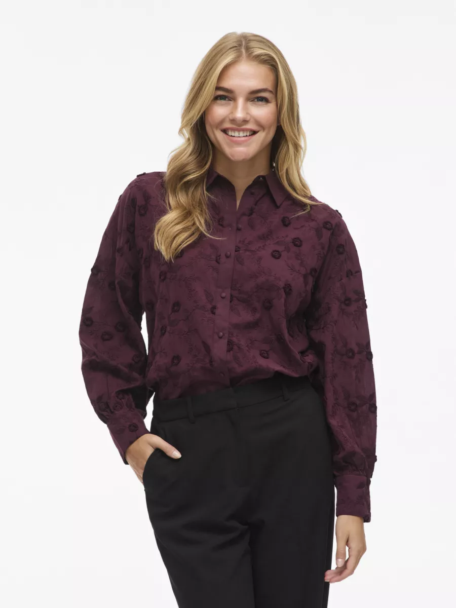 VILA-VISIMONE L/S SHIRT/BFS/1-14105226-Fig-BORDEAUX