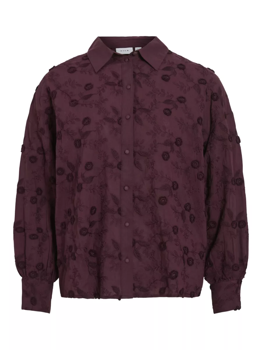 VILA-VISIMONE L/S SHIRT/BFS/1-14105226-Fig-BORDEAUX