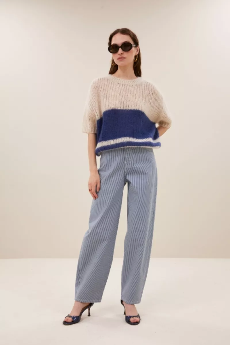 By-bar-Nino Vintage Stripe-26215017-591 Navy Stripe-BLAUW COMBINATIE