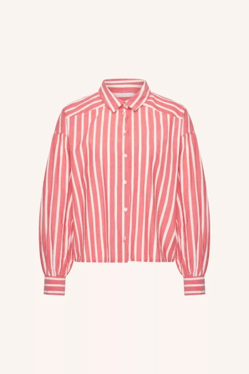 By-bar-Sarah Short Stripe-26112057-1324 Red Stripe-ROOD COMBINATIES