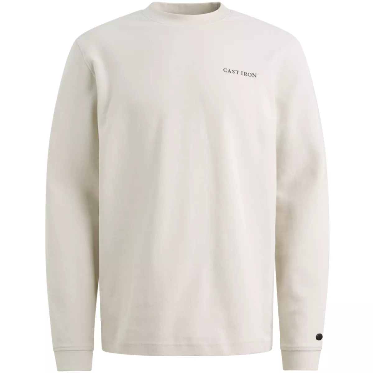 CAST IRON-Long sleeve r-neck regular fit str-CTS2602511-7178 White onyx-WIT