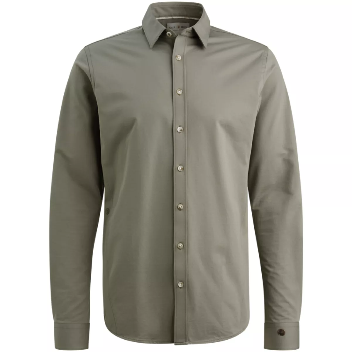 CAST IRON-LONG SLEEVE SHIRT Twill Jersey 2 t-CSI2602200-6478 Dried sage-GROEN