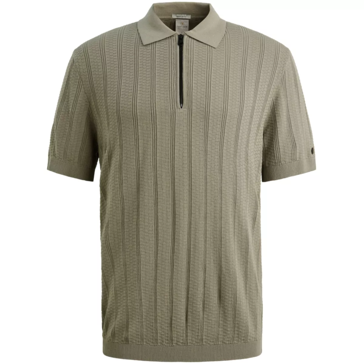 CAST IRON-Short sleeve polo regular fit soso-CPSS2602855-6478 Dried sage-GROEN