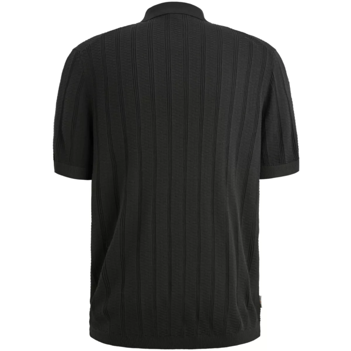 CAST IRON-Short sleeve polo regular fit soso-CPSS2602855-9159 Black sand-ZWART