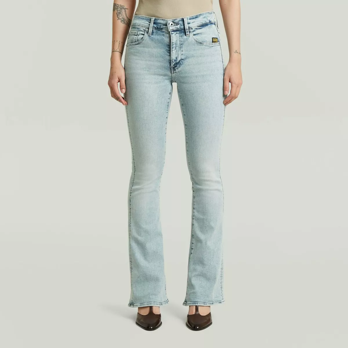 G-STAR-3301 Flare wmn-D21290-D987-H921 Sun faded blue celestite-DENIM