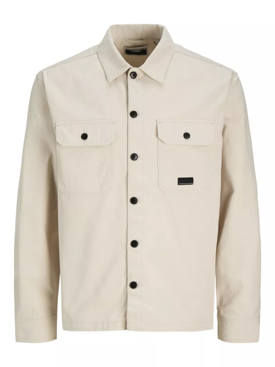 JACK & JONES-JCOBEN CLASSIC FUSION BADGE OVERSHI-12293685-Moonbeam-ECRU