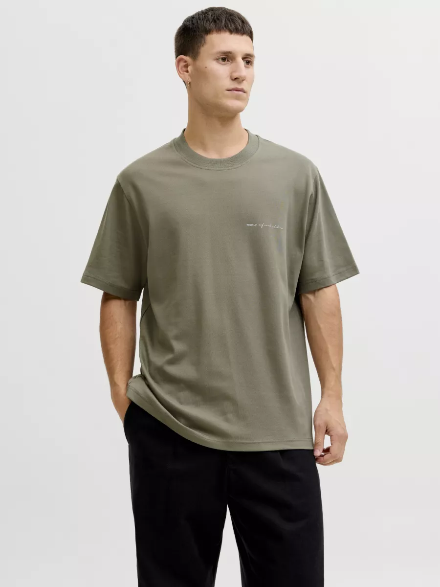 JACK & JONES-JPRBLAOWEN SS BRANDING TEE SN-12292397-Smokey olive-OLIJF