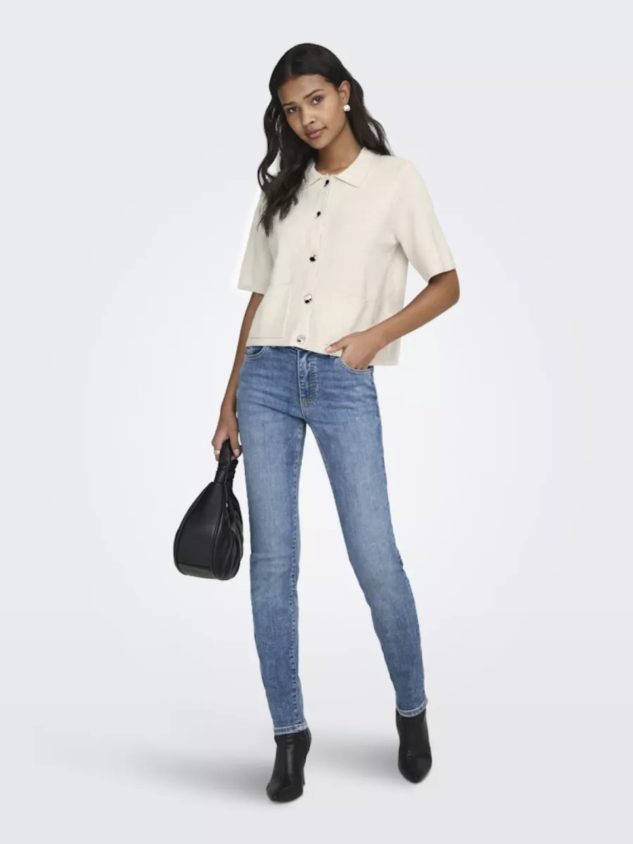 JDY-JDYPRIME LIFE 2/4 COLLAR CARDIGAN K-15351853-Whitecap Grey-OFF WHITE