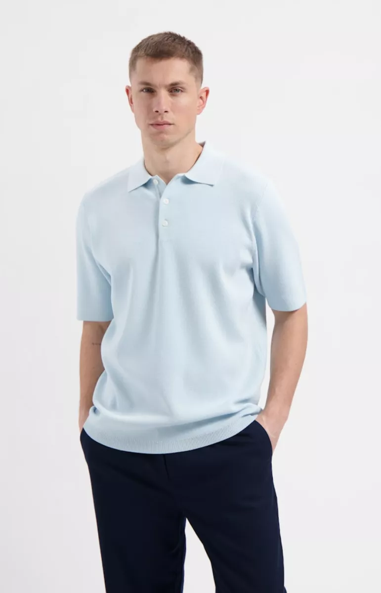 Law of the Sea-Tide milano knitted polo-10333-311 nantucket breeze-LICHT BLAUW