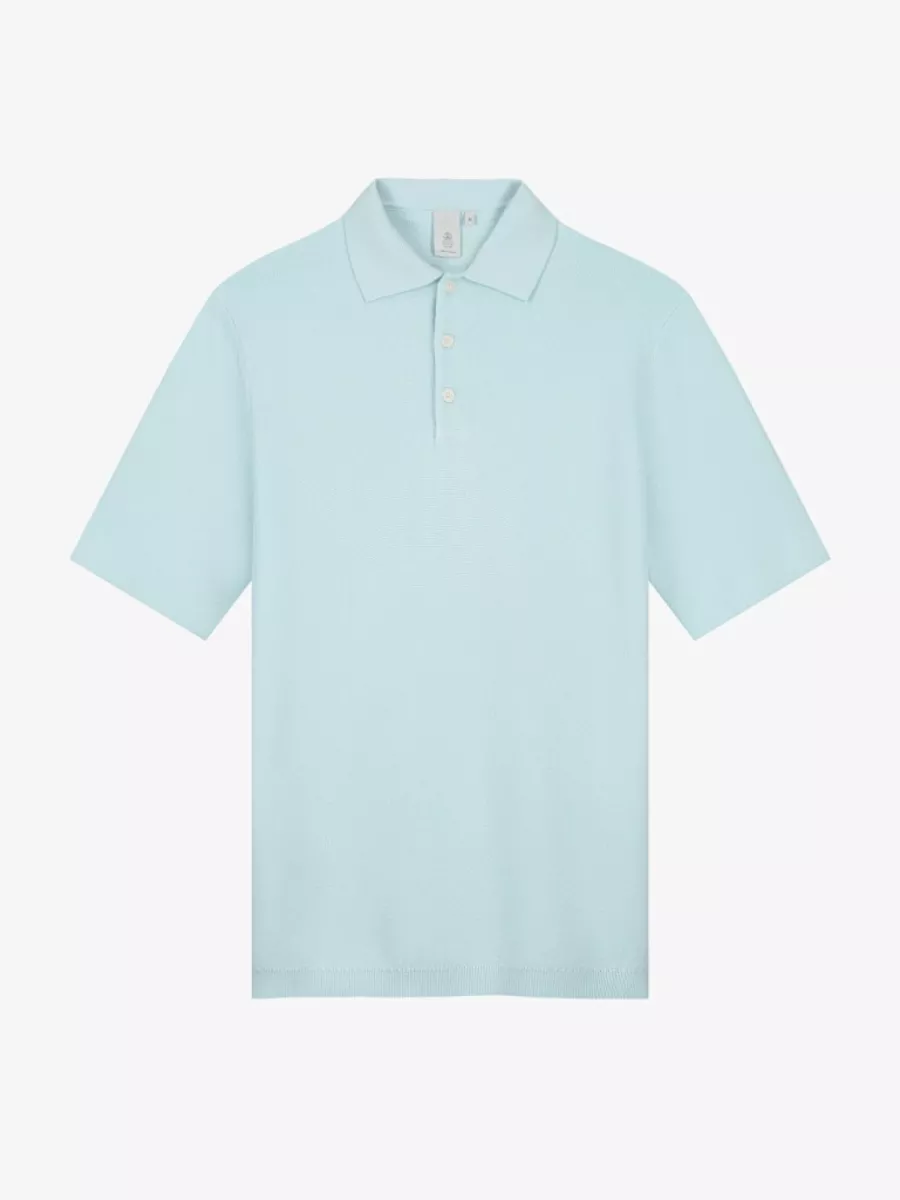 Law of the Sea-Tide milano knitted polo-10333-311 nantucket breeze-LICHT BLAUW