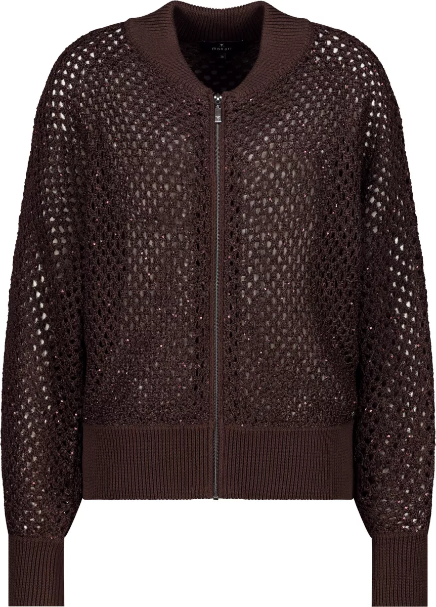 monari-ajour-cardigan-410388-564-dark-chocolate-donker-bruin-5 Monari-Ajour cardigan-410388-564 Dark chocolate-DONKER BRUIN