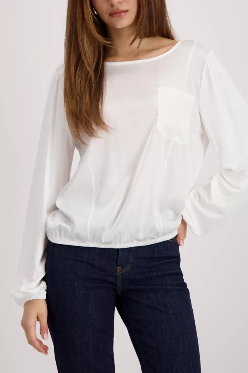 Monari-Blouse with jewelry pouch-410110-102 Off white-OFF WHITE