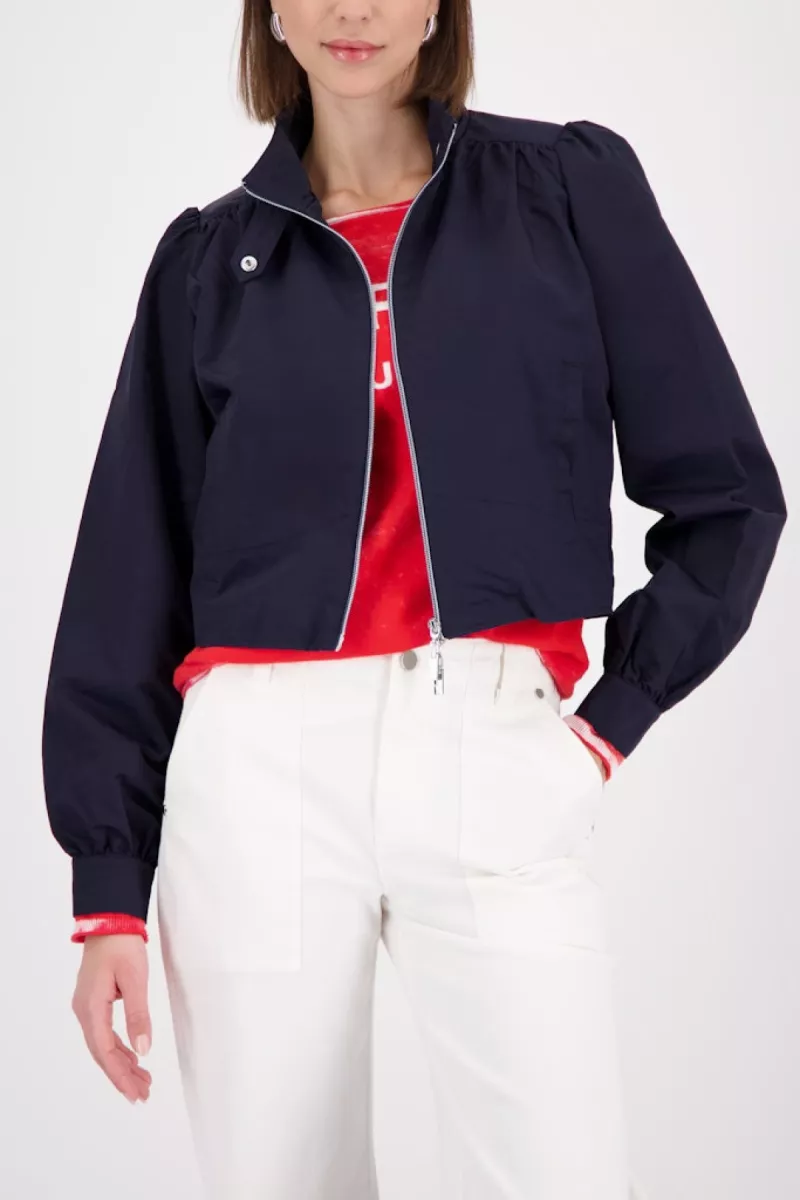 Monari-Jacket with stand up collar-410366-755 Marine-MARINE