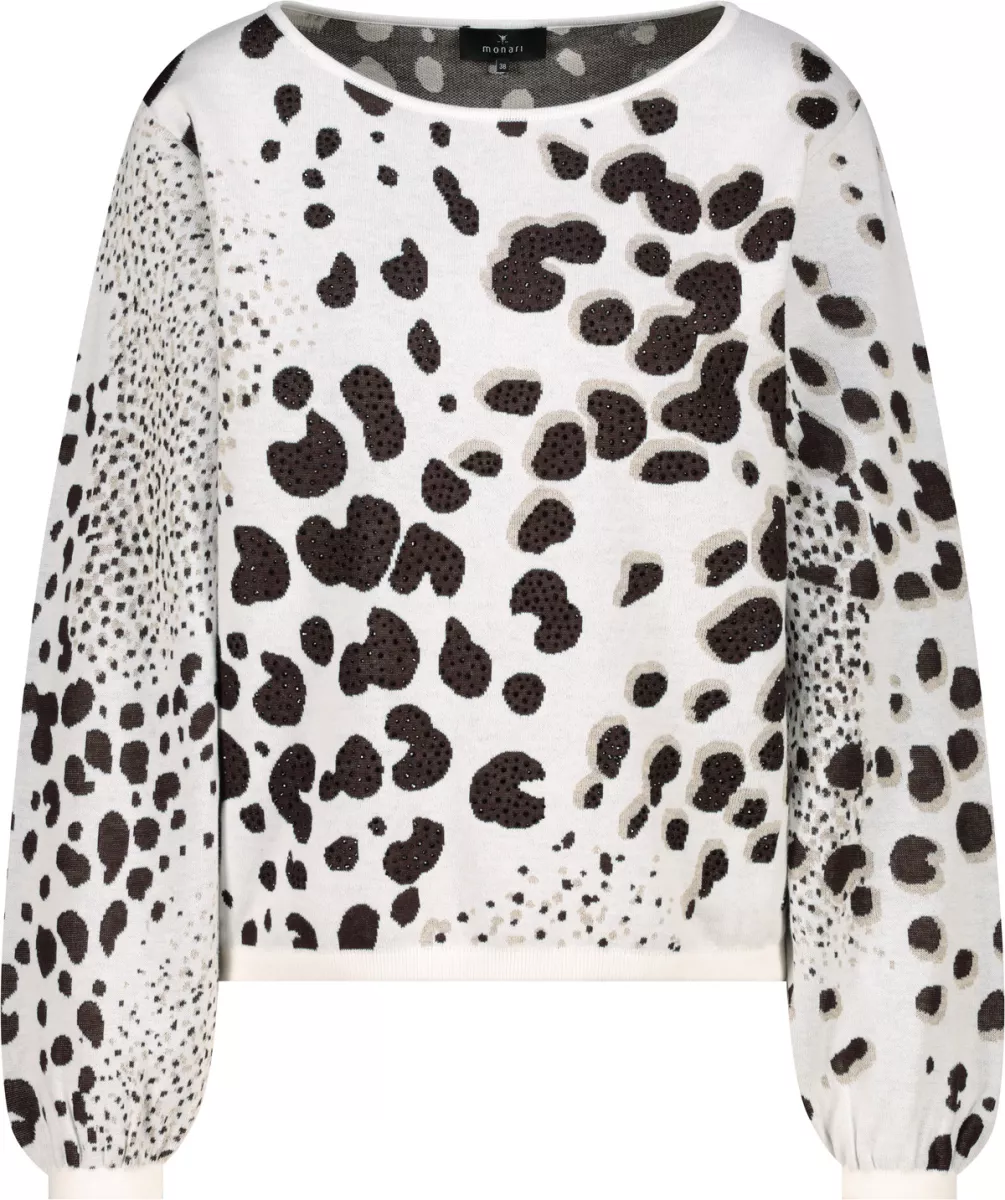 monari-knitted-jumper-with-leopard-jacquard-410292-566-dark-chocolate-pattern-chocolade-5 Monari-Knitted jumper with leopard jacquard-410292-566 Dark chocolate pattern-CHOCOLADE